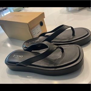Taina black toe post ankle wrap sandals